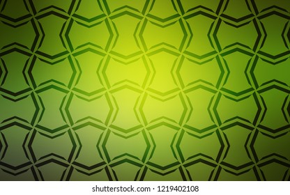 Light Green, Yellow vector pattern with sharp lines. Decorative shining illustration with lines on abstract template. Pattern for your busines websites.
