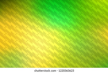 Light Green, Yellow vector pattern with sharp lines. Glitter abstract illustration with colorful sticks. Template for your beautiful backgrounds.