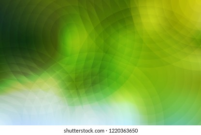 Light Green, Yellow vector pattern with spheres. Blurred decorative design in abstract style with bubbles. Completely new template for your brand book.