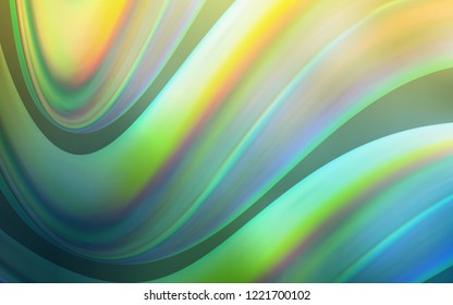 Light Green, Yellow vector pattern with bent ribbons. Colorful illustration in abstract marble style with gradient. The best blurred design for your business.