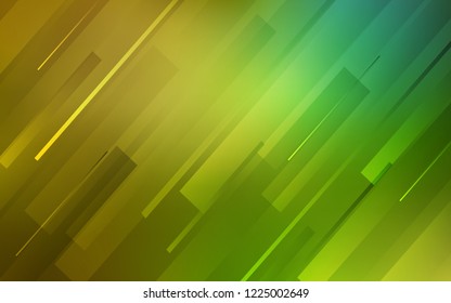 Light Green, Yellow vector pattern with sharp lines. Modern geometrical abstract illustration with Lines. Best design for your ad, poster, banner.
