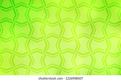 Light Green, Yellow vector pattern with sharp lines. Decorative shining illustration with lines on abstract template. Pattern for ads, posters, banners.