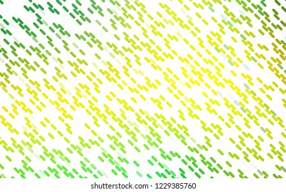 Light Green, Yellow vector pattern with narrow lines. Modern geometrical abstract illustration with staves. Backdrop for TV commercials.