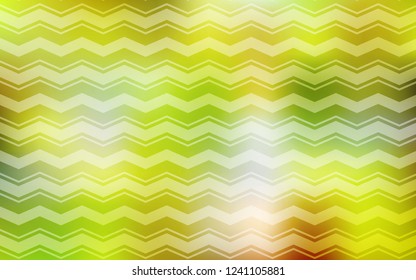 Light Green, Yellow vector pattern with sharp lines. Shining colored illustration with sharp stripes. Smart design for your business advert.