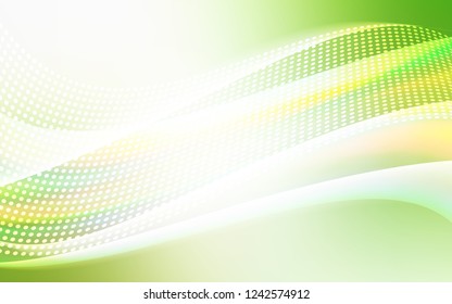 Light Green, Yellow vector pattern with spheres, triangles. Glitter abstract illustration with connection of triangle structure. Trendy design for wallpaper, fabric makers.