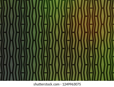 Light Green, Yellow vector pattern with narrow lines. Lines on blurred abstract background with gradient. Smart design for your business advert.