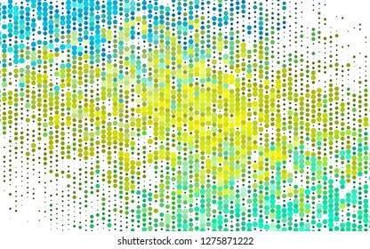 Light Green, Yellow vector pattern with spheres. Modern abstract illustration with colorful water drops. Pattern of water, rain drops.