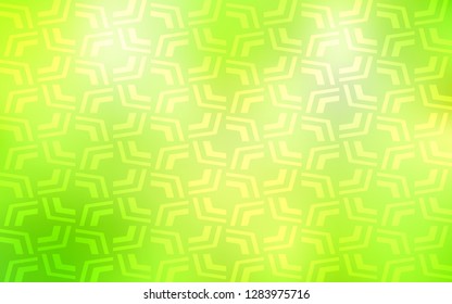 Light Green, Yellow vector pattern with lava shapes. Colorful abstract illustration with gradient lines. New composition for your brand book.