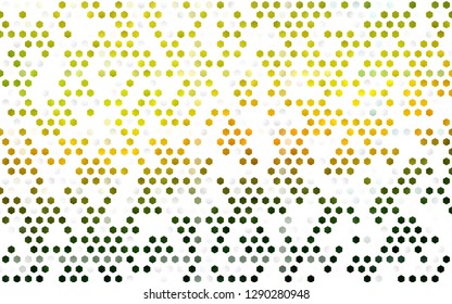 Light Green, Yellow vector pattern with colorful hexagons. White background with colorful hexagons. New design for website's poster, banner.