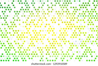 Light Green, Yellow vector pattern with colorful hexagons. Design in abstract style with hexagons. Pattern for ads, leaflets.