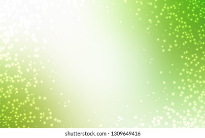 Light Green, Yellow vector pattern with night sky stars. Shining colored illustration with bright astronomical stars. Pattern for astrology websites.