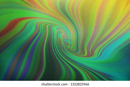 Light Green, Yellow vector pattern with night sky stars. Space stars on blurred abstract background with gradient. Smart design for your business advert.