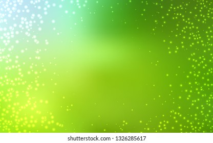 Light Green, Yellow vector pattern with night sky stars. Modern abstract illustration with Big Dipper stars. Smart design for your business advert.