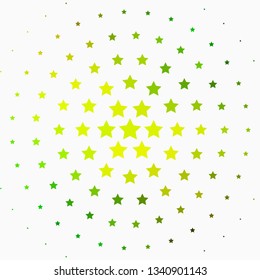 Light Green, Yellow vector pattern with abstract stars. Colorful illustration with abstract gradient stars. Design for your business promotion.