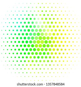 Light Green, Yellow vector pattern with circles. Colorful illustration with gradient dots in nature style. Pattern for websites, landing pages.