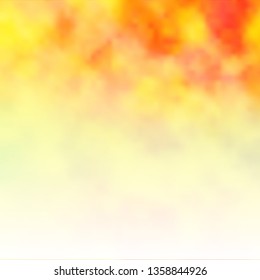 Light Green, Yellow vector pattern with clouds. Shining illustration with abstract gradient clouds. Beautiful layout for uidesign.