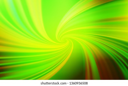 Light Green, Yellow vector pattern with wry lines. Colorful illustration in abstract style with gradient. Template for cell phone screens.