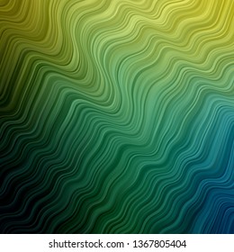 Light Green, Yellow vector pattern with lines. Bright sample with colorful bent lines, shapes. Best design for your posters, banners.
