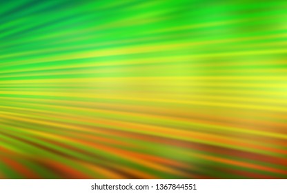 Light Green, Yellow vector pattern with sharp lines. Colorful shining illustration with lines on abstract template. Smart design for your business advert.