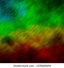 Light Green, Yellow vector pattern with curved lines. Gradient illustration in simple style with bows. Design for your business promotion.