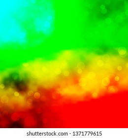 Light Green, Yellow vector pattern with circles. Glitter abstract illustration with colorful drops. Design for your commercials.