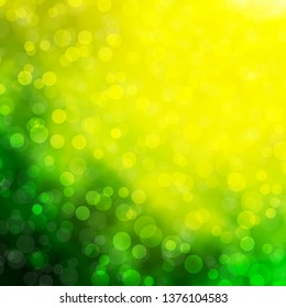 Light Green, Yellow vector pattern with circles. Abstract illustration with colorful spots in nature style. New template for your brand book.