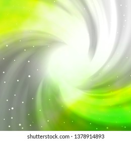 Light Green, Yellow vector pattern with abstract stars. Shining colorful illustration with small and big stars. Pattern for wrapping gifts.
