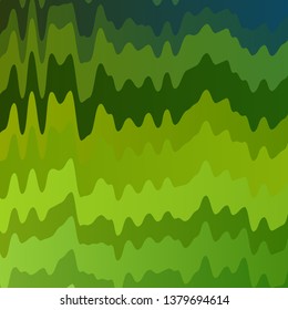 Light Green, Yellow vector pattern with wry lines. Abstract illustration with gradient bows. Template for your UI design.
