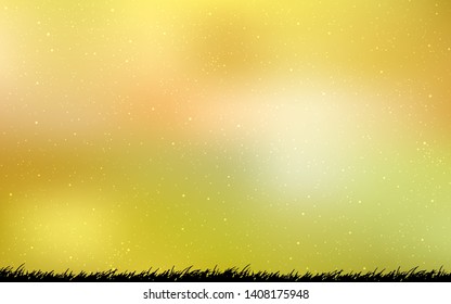 Light Green, Yellow vector pattern with night sky stars. Modern abstract illustration with Big Dipper stars. Pattern for astrology websites.