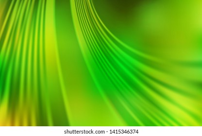 Light Green, Yellow vector pattern with bent lines. Brand new colorful illustration in simple style. Template for cell phone screens.
