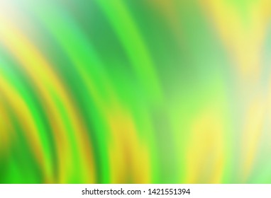 Light Green, Yellow vector pattern with lamp shapes. Shining illustration, which consist of blurred lines, circles. The best blurred design for your business.