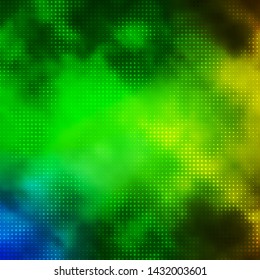 Light Green, Yellow vector pattern with circles. Colorful illustration with gradient dots in nature style. Pattern for websites, landing pages.