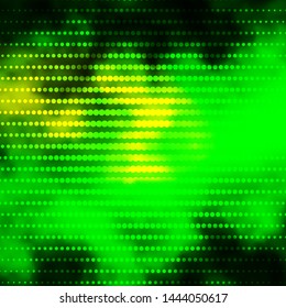 Light Green, Yellow vector pattern with circles. Illustration with set of shining colorful abstract spheres. Design for your commercials.