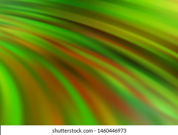 Light Green, Yellow vector pattern with liquid shapes. Colorful illustration in abstract marble style with gradient. Brand new design for your ads, poster, banner.