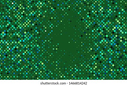 Light Green, Yellow vector pattern with spheres. Beautiful colored illustration with blurred circles in nature style. Template for your brand book.
