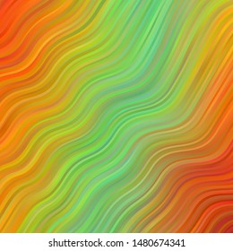 Light Green, Yellow vector pattern with lines. Gradient illustration in simple style with bows. Best design for your ad, poster, banner.