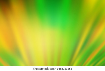 Light Green, Yellow vector pattern with sharp lines. Shining colored illustration with sharp stripes. Template for your beautiful backgrounds.