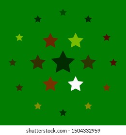 Light Green, Yellow vector pattern with abstract stars. Colorful illustration with abstract gradient stars. Design for your business promotion.
