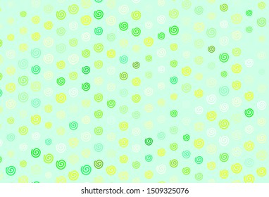 Light Green, Yellow vector pattern with wry lines. Colorful geometric sample with gradient lines.  Brand new design for your ads, poster, banner.