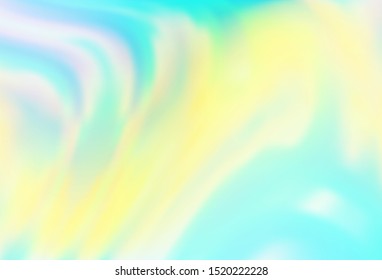 Light Green, Yellow vector pattern with lines, ovals. Creative illustration in halftone marble style with gradient. The elegant pattern for brand book.