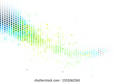 Light Green, Yellow vector pattern with spheres. Glitter abstract illustration with blurred drops of rain. Pattern for beautiful websites.