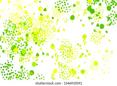 Light Green, Yellow vector pattern with random forms. Illustration with colorful gradient shapes in abstract style. Best smart design for your business.