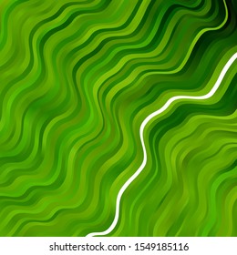 Light Green, Yellow vector pattern with lines. Abstract gradient illustration with wry lines. Pattern for ads, commercials.