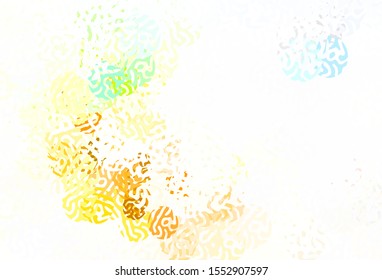 Light Green, Yellow vector pattern with random forms. Simple colorful illustration with abstract gradient shapes. Simple design for your web site.