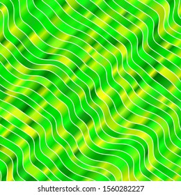 Light Green, Yellow vector pattern with wry lines. Colorful illustration in circular style with lines. Template for your UI design.