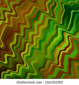 Light Green, Yellow vector pattern with curves. Gradient illustration in simple style with bows. Pattern for booklets, leaflets.
