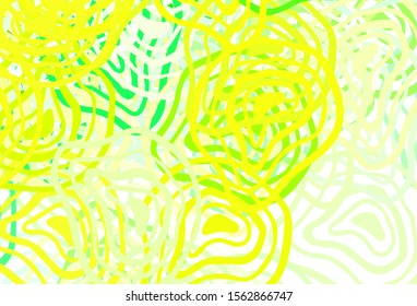 Light Green, Yellow vector pattern with random forms. Illustration with colorful gradient shapes in abstract style. Simple design for your web site.