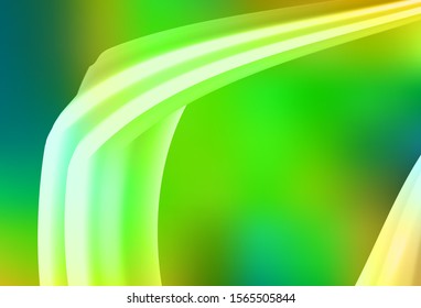 Light Green, Yellow vector pattern with lines. Colorful geometric sample with gradient lines.  Abstract style for your business design.
