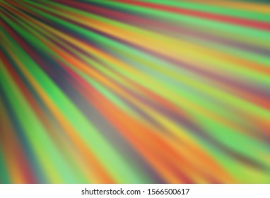 Light Green, Yellow vector pattern with narrow lines. Glitter abstract illustration with colored sticks. Pattern for business booklets, leaflets.