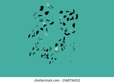 Light Green, Yellow vector pattern with chaotic shapes. Illustration with colorful gradient shapes in abstract style. Elegant design for wallpapers.